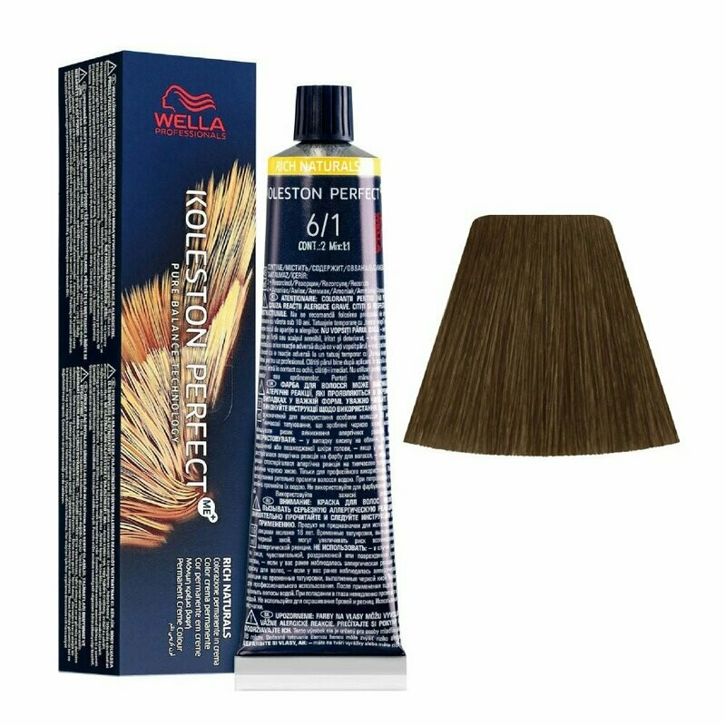 WELLA TINTE KOLESTON PERFECT ME+ 6/1 RUBIO OSCURO CENIZA