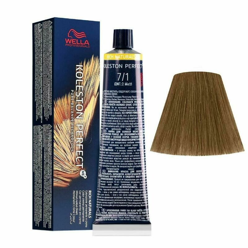 WELLA TINTE KOLESTON PERFECT ME+ 7/1 RUBIO MEDIO CENIZA