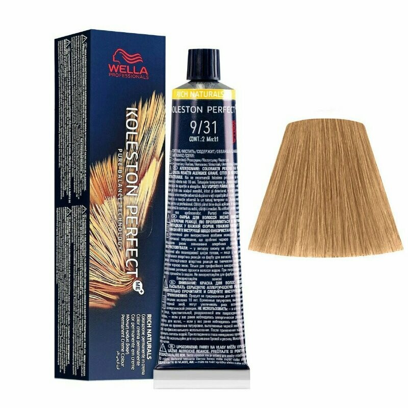 WELLA TINTE KOLESTON PERFECT ME+ 9/31 RUBIO MUY CLARO DORADO CENIZA