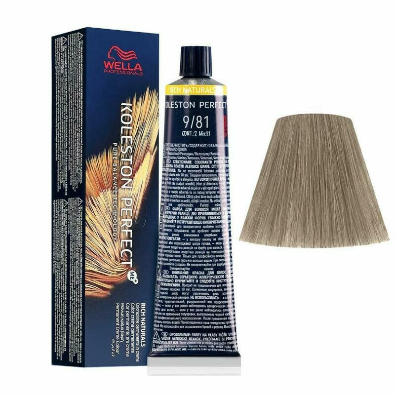 WELLA TINTE KOLESTON PERFECT ME+ 9/81 RUBIO MUY CLARO PERLA CENIZA