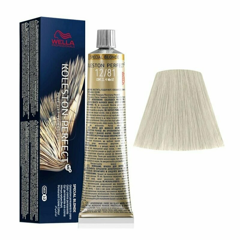WELLA TINTE KOLESTON PERFECT ME+ 12/81 SUPERACLARANTE RUBIO PERLA CENIZA