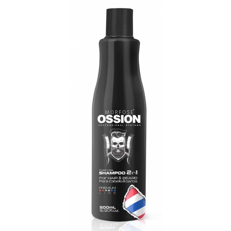 OSSION PREMIUM BARBER LINE 500ML SHAMPOO 2IN1 FOR HAIR AND BEARD