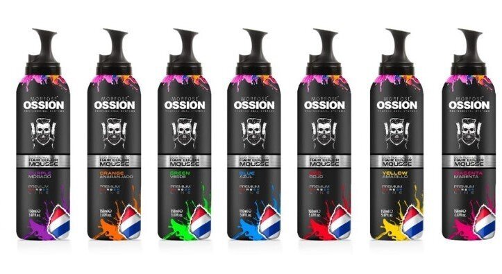 OSSION  SEMI PERMANENT HAIR COLOR MOUSSE BLUE 150 ML