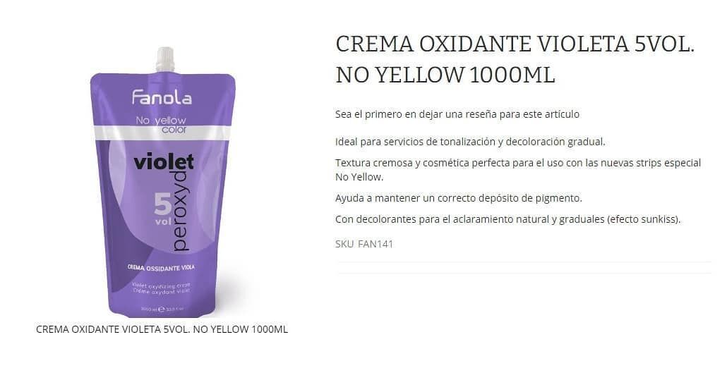 FANOLA OXIGENADA MATIZADORA VIOLETA NO YELLOW 5VOL