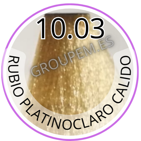 TINTE RUBIO PLATINO CLARO CALIDO DE PELO PROFESIONAL FANOLA 10.03