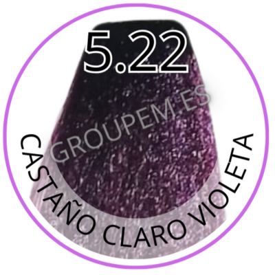 TINTE CASTAÑO CLARO VIOLETA DE PELO PROFESIONAL FANOLA 5.22 100ml