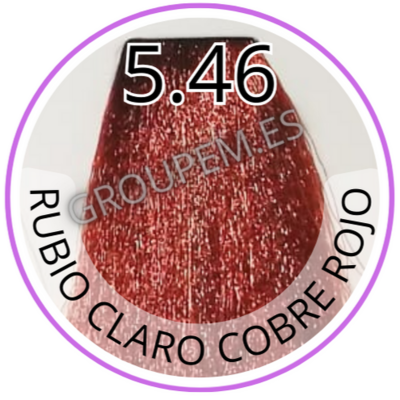 TINTE RUBIO CLARO COBRE ROJO DE PELO PROFESIONAL FANOLA 5.46 100ml