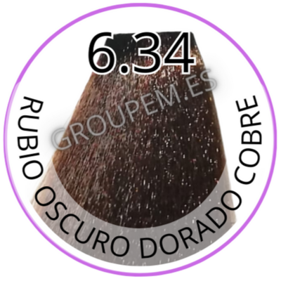 TINTE RUBIO OSCURO DORADO COBRE DE PELO PROFESIONAL FANOLA 6.34 100ml
