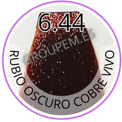 TINTE RUBIO OSCURO COBRE VIVO DE PELO PROFESIONAL FANOLA 6.44 100ml