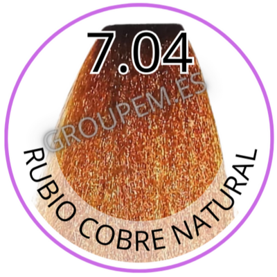TINTE RUBIO COBRE NATURAL DE PELO PROFESIONAL FANOLA 7.04 100ml