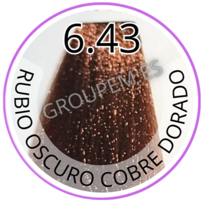 TINTE RUBIO OSCURO COBRE DORADO DE PELO PROFESIONAL FANOLA 6.43 100ml