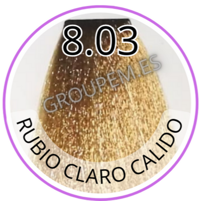 TINTE RUBIO CLARO CALIDO DE PELO PROFESIONAL FANOLA 8.03 100ml