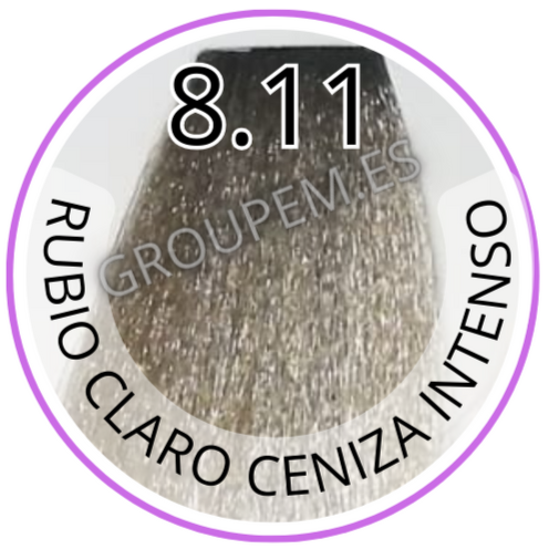 TINTE RUBIO CLARO CENIZA INTENSO DE PELO PROFESIONAL FANOLA 8.11 100ml