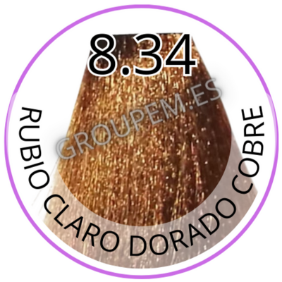 TINTE RUBIO CLARO DORADO COBRE DE PELO PROFESIONAL FANOLA 8.34 100ml