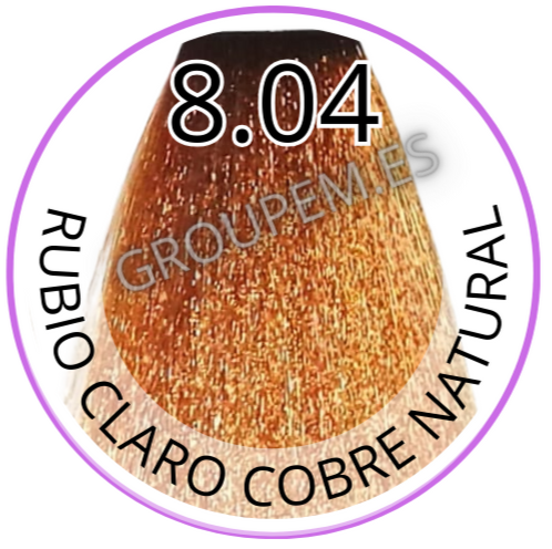 TINTE RUBIO CLARO COBRE NATURAL DE PELO PROFESIONAL FANOLA 8.04 100ml