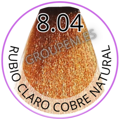 TINTE RUBIO CLARO COBRE NATURAL DE PELO PROFESIONAL FANOLA 8.04 100ml