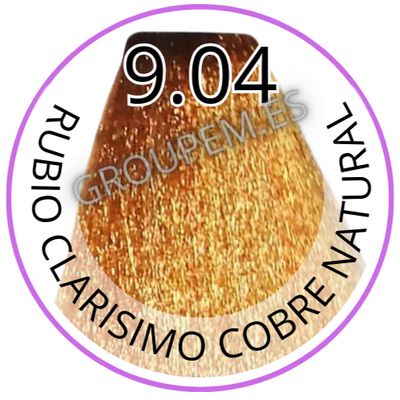TINTE RUBIO CLARISIMO COBRE NATURAL DE PELO PROFESIONAL FANOLA 9.04 100ml