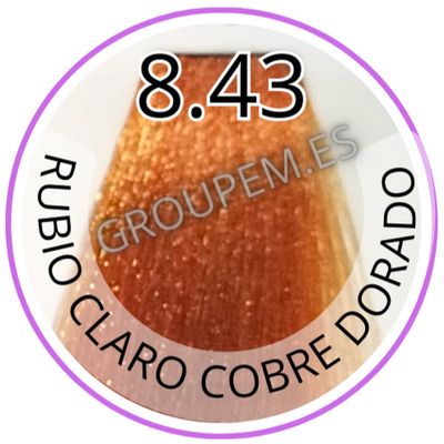 TINTE RUBIO CLARO COBRE DORADO DE PELO PROFESIONAL FANOLA 8.43 100ML