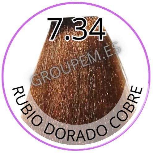 TINTE RUBIO DORADO COBRE DE PELO PROFESIONAL FANOLA 7.34 100ml