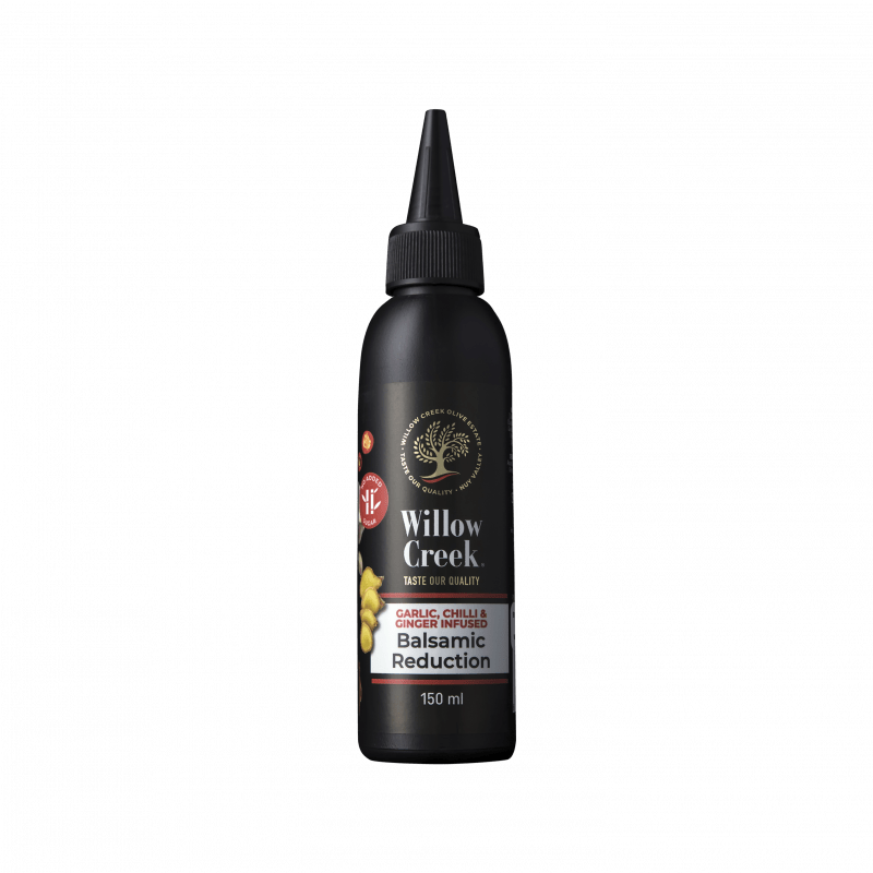 Willow Creek garlic, chili, ginger Balsamic Reduction 150 ml Willow Creek garlic, chili, ginger Balsamic Reduction 150 ml