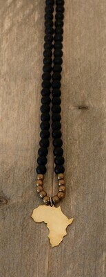 Soul Design : Swahili Africa beaded necklace black hues