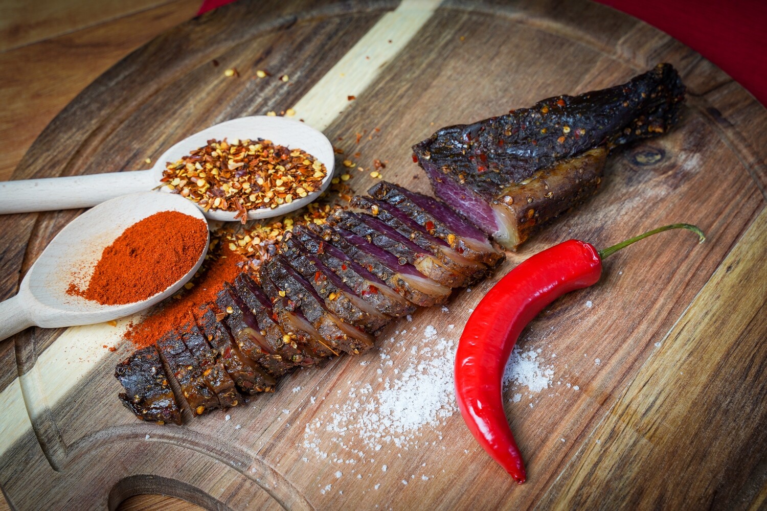 FRESH SMOKEY PERI PERI BILTONG WITH FAT
