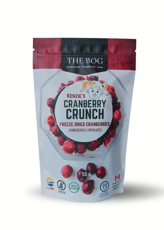 KENZIE'S CRANBERRY CRUNCH FREEZE-DRIED CRANBERRIES KENZIE'S CRANBERRY CRUNCH FREEZE-DRIED CRANBERRIES