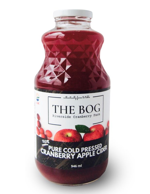 THE BOG PURE COLD PRESSED CRANBERRY APPLE CIDER