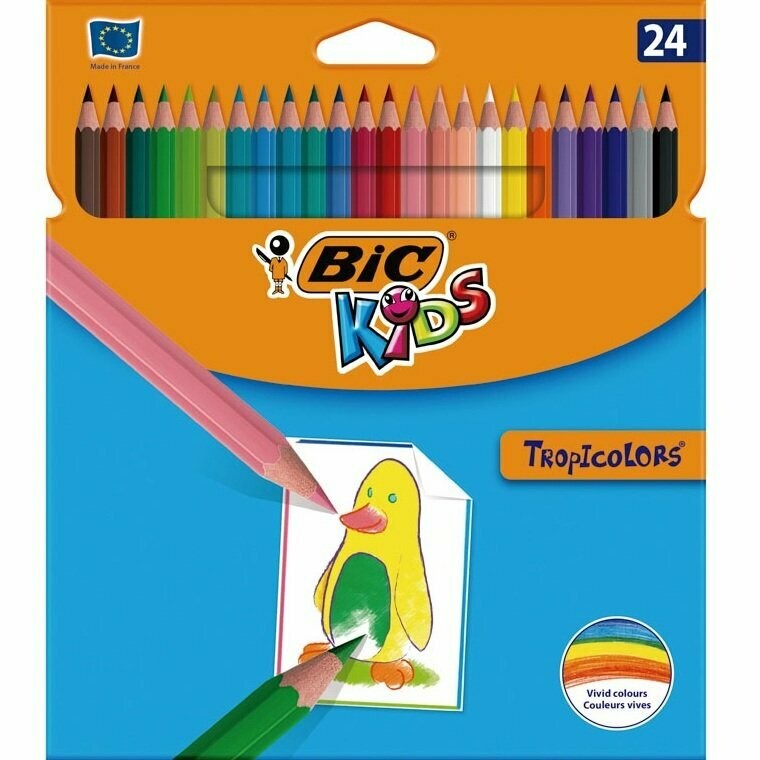 LAPIZ BIC TROPICOLOR 24 COLORES