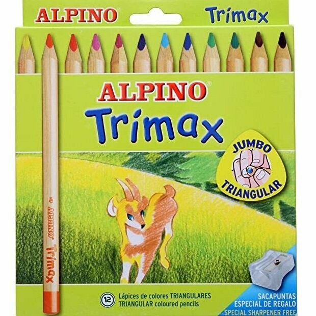 LAPIZ ALPINO TRIMAX JUMBO 12 COLORES