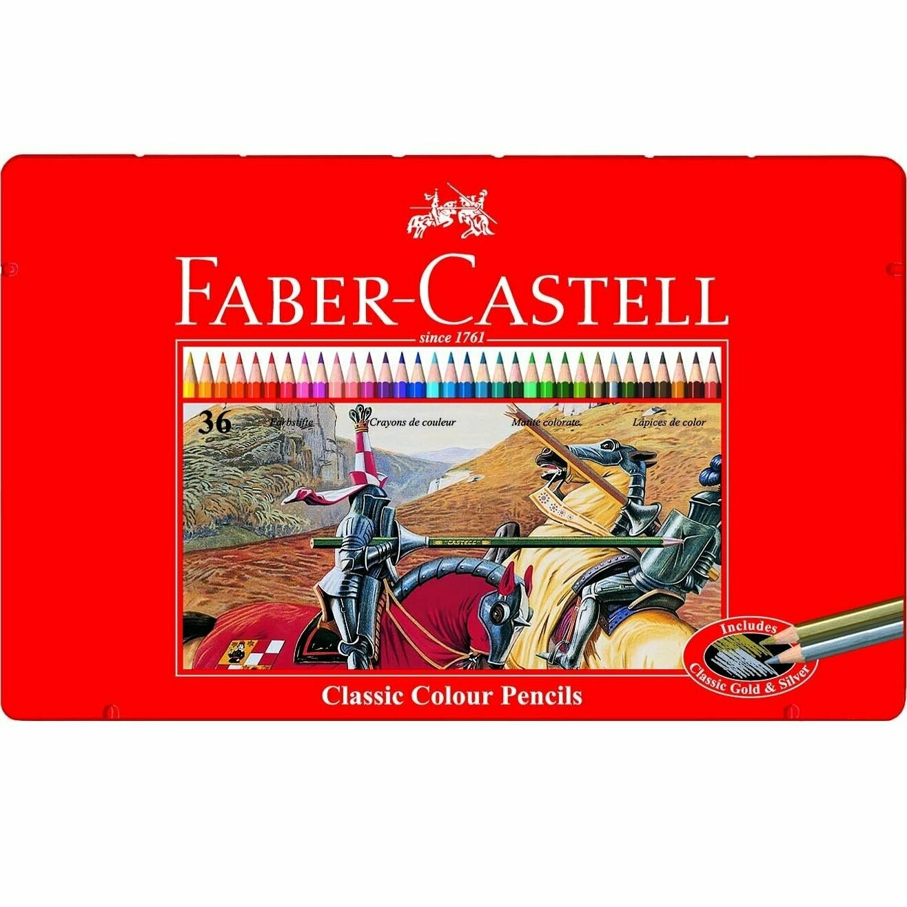 LAPIZ FABER METALICO 36 COLORES