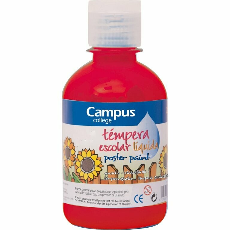 TEMPERA CAMPUS 250GR. ROJO