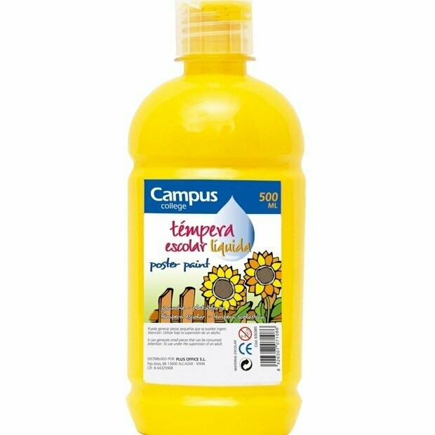 TEMPERA CAMPUS 500GR. AMARILLO