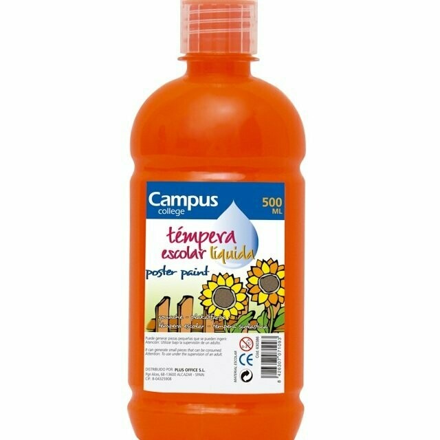 TEMPERA CAMPUS 500GR. NARANJA