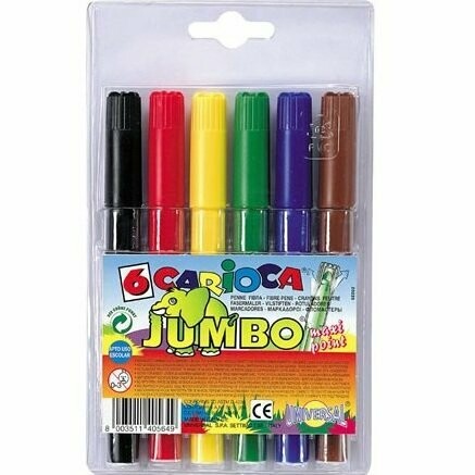 ROTULADOR CARIOCA JUMBO 6 COLORES