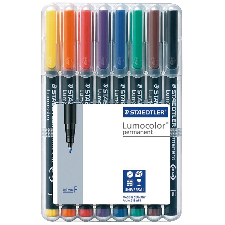 ROTULADOR STAEDTLER LUMOCOLOR "SF" 8 COLORES