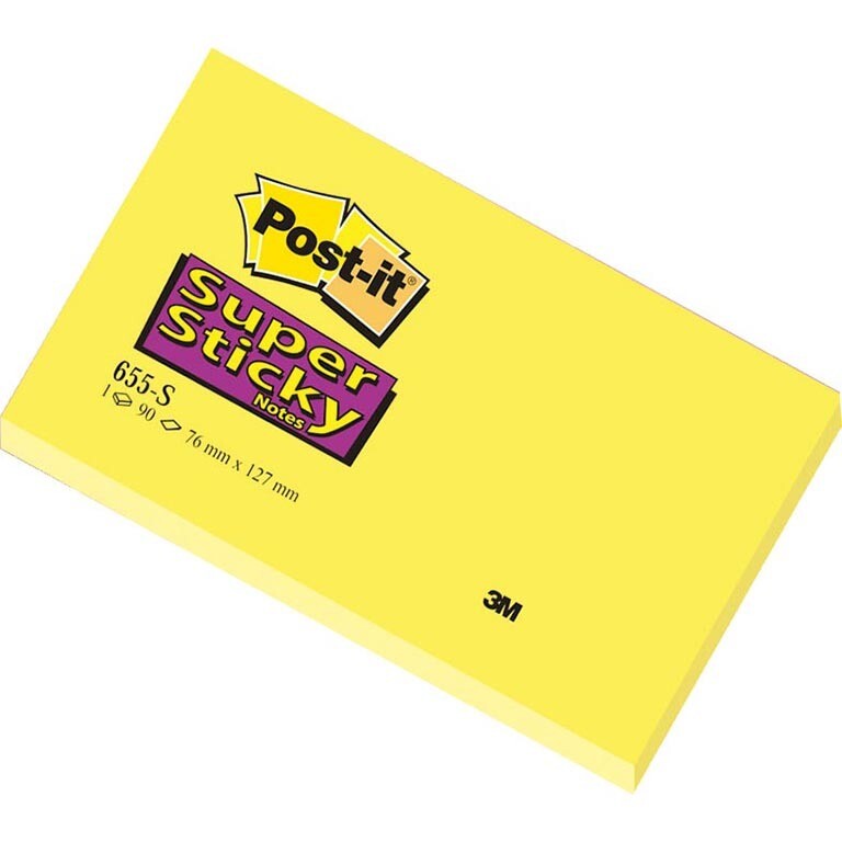 NOTA ADHESIVA POST-IT 76X127 SUPER ADHESIVA AMARILLO