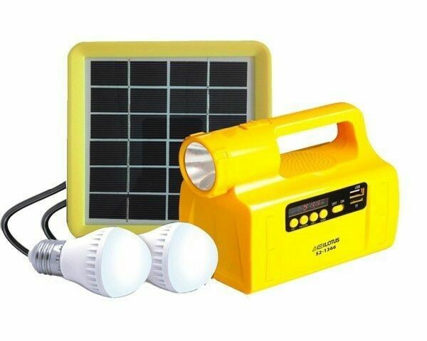Everlotus Home solar lighting system with Bluetooth, Built-In Speaker: S2-1366BT