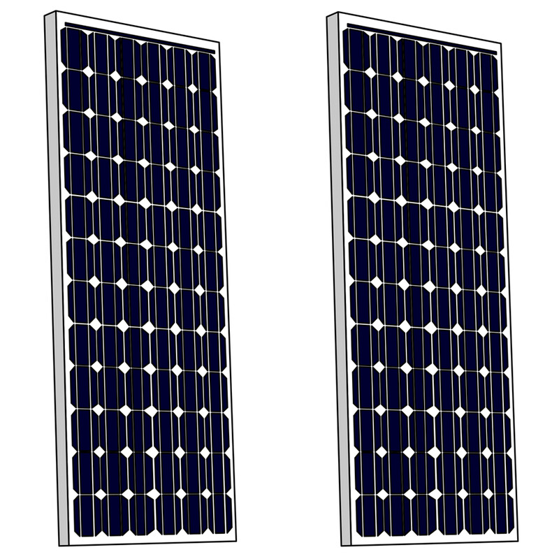 Everlotus Poly-crystalline Solar Panel - Metal Frame; 3W-20W / 18V
