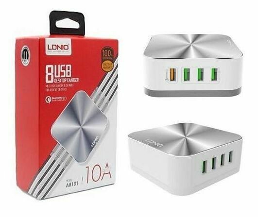 LDNIO Wall Charger with Qualcomm Quick Charge 2.0: 8 USB Ports