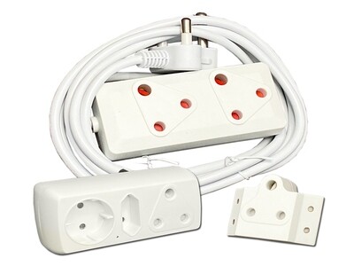Everlotus Bundle - 5m Extension Cord + 3-Way Adapter + Adapter Everlotus Bundle - 5m Extension Cord + 3-Way Adapter + Adapter