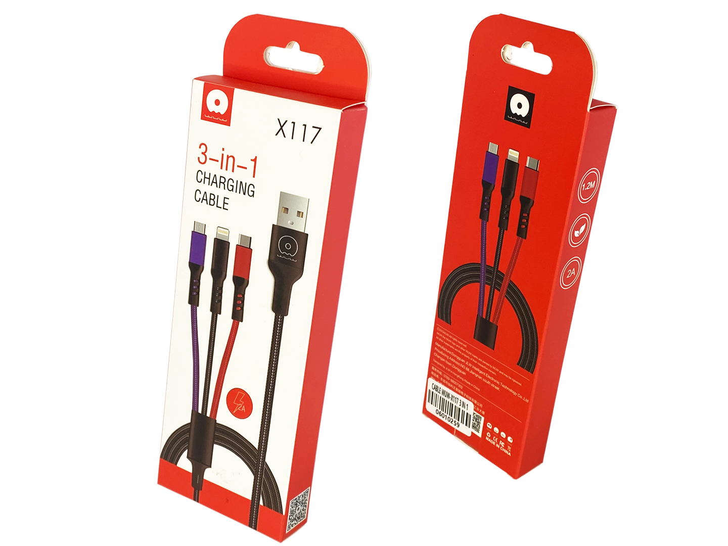 3-in-1 Charging Cable - 2A