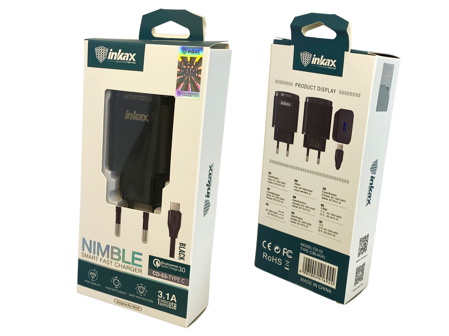 NIMBLE USB Type-C Cable and Adapter - 3.1A