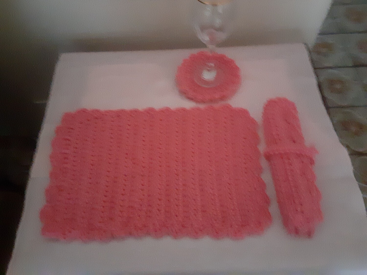 Set of table placemat Crochet  handmade