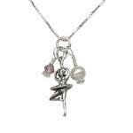 Sterling Silver Children&#39;s Ballerina Necklace (BCN-Ballerina Cluster)