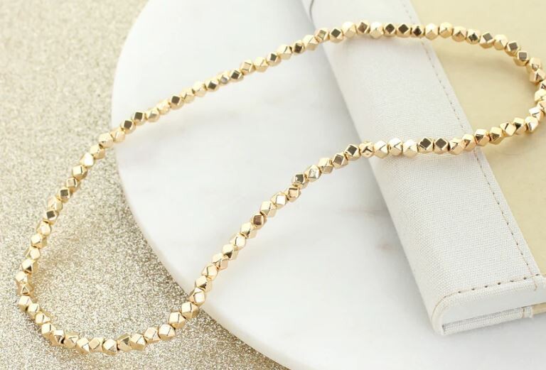 18&quot; Gold Bead Stretch Necklace