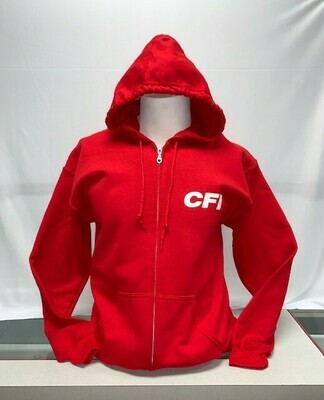 ZIP HOODIE RED - MEDIUM