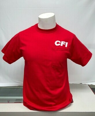 T-SHIRTS (POCKET) RED - 5X