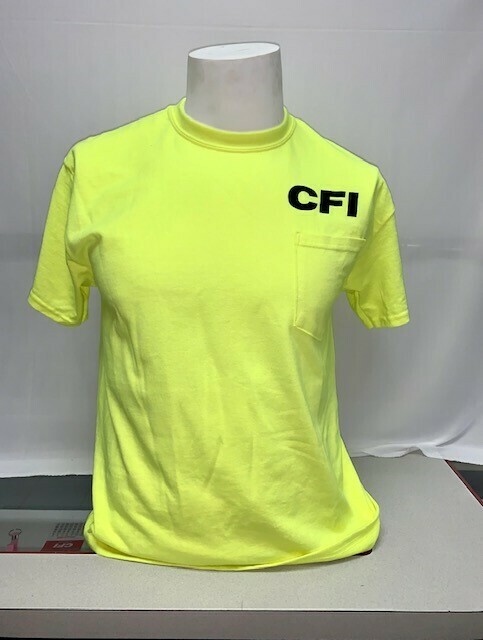 T-SHIRTS (POCKET) SAFETY GREEN - 3X