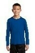 SPORT-TEK KIDS POSI-UV PRO LONG SLEEVE T-SHIRT (YST420LS) TRUE ROYAL - MEDIUM